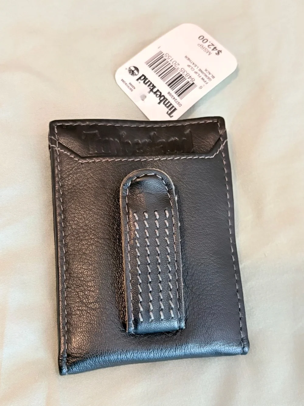 Timberland genuine leather wallet with belt flip clip